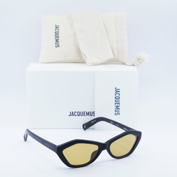 Jacquemus BAMBINO JAC/42 C6 Cat Eye Sunglasses - Shiny Black\Brown - Picture 5 of 10